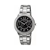 CASIO SHEEN系列 雪華佳人魅力時尚腕錶-黑