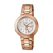 CASIO SHEEN系列 心動時刻魅力腕錶-玫瑰金