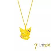 【Just Gold 鎮金店】酷洛米 Kuromi 復古野餐趣-鬱金香 黃金吊墜(不含鍊)