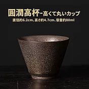 【Tea DReam】日式厚質感伊集院匠人鎏金品茗杯2入組 (茶杯 柴燒杯)  圓潤高杯