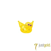 【Just Gold 鎮金店】酷洛米 Kuromi 復古野餐趣 黃金單耳耳環