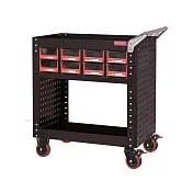【SHUTER 樹德】零件櫃工具車-已組裝 黑車紅抽 /組 CT-A616