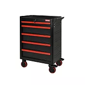 【SHUTER 樹德】五抽工具車-已組裝 紅/黑色 /組 TC5-41B