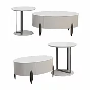 IDEA-輕奢簡約橢圓大小岩板茶几