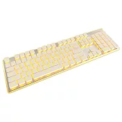 EWEADN 前行者 GX710S 有線鍵盤(水滴鍵帽) 靜音鍵盤 辦公鍵盤 巧克力鍵盤 注音 倉頡 -白色/黃光