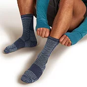 【紐西蘭Icebreaker 】男 中筒輕薄毛圈慢跑襪(+)-Fusion Dye- S 藍粉條紋