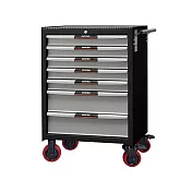 【SHUTER 樹德】2大抽5小抽工具車-已組裝 黑身灰抽 /組 TC-25