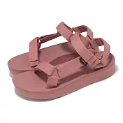 Teva 厚底涼鞋 W Midform Universal 女鞋 沙漠玫瑰粉 快乾 再生織帶 1090969DSND 23cm PINK