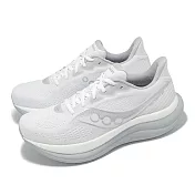 Saucony 慢跑鞋 Triumph 23 男鞋 白 灰 厚底 反光 運動鞋 索康尼 S21023211 25cm WHITE/CLOUD