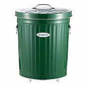 日本渡邊金屬|OBAKETSU 手工製附輪垃圾桶 33L (送垃圾袋環) 綠色
