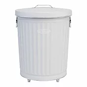 日本渡邊金屬｜OBAKETSU 手工製附輪垃圾桶 33L (送垃圾袋環) 白色