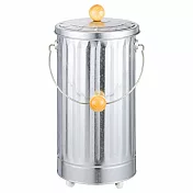 日本渡邊金屬｜OBAKETSU 手工製附輪尿布桶 12L 銀色