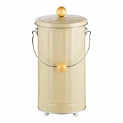 日本渡邊金屬｜OBAKETSU 手工製附輪尿布桶 12L 象牙色