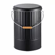 日本渡邊金屬|OBAKETSU 手工製凳子儲物桶 L 黑色