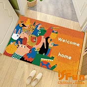 【iSFun】迎接童趣 刮砂除塵玄關門墊地墊50x80cm/動物繪本