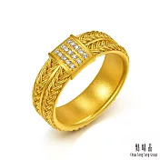 【點睛品】金穗鑽福 鑽石黃金戒指  港圍11
