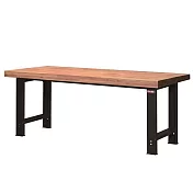 【SHUTER 樹德】210cm原木專業重型工作桌-已組裝 黑色 /組 WH-7W