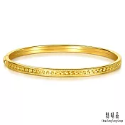 【點睛品】簡約光點 黃金手鐲_計價黃金(08)