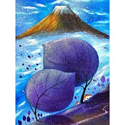 【玲廊滿藝】曾啟文-浪漫礦砂系列—紫夢富士40x30cm