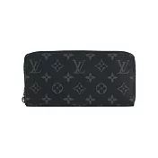 LV Monogram Zippy 橫式ㄇ形拉鍊長夾 (黑灰色)