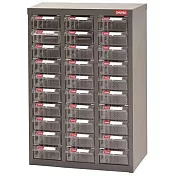 【SHUTER 樹德】三排 30格零件櫃 透明抽/黑抽/組 ST2-330 灰櫃透明抽