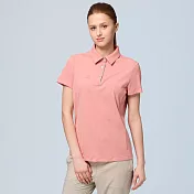 【荒野wildland】女生態POLO抗UV彈性短袖機能衣野玫瑰粉 S 野玫瑰粉