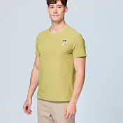 【荒野wildland】男輕量交織吸排快乾機能印花春曦黃 XL 春曦黃