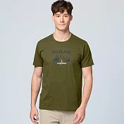 【荒野wildland】男輕量抗UV吸排快乾機能印花T202能高綠 XL 202能高綠