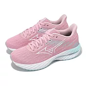 Mizuno 慢跑鞋 Wave Inspire 21 女鞋 粉紅 白 波浪片 支撐 運動鞋 美津濃 J1GD2544-74 25cm PINK/WHITE