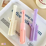 【E.dot】超值2入組髮根蓬鬆兩用夾子造型梳 紫色