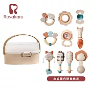 【Royalcare】固齒器/手搖鈴十件組附收納盒(款式隨機)