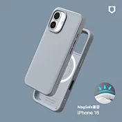 犀牛盾 iPhone 16(6.1吋) SolidX(MagSafe兼容)強化吸震緩衝防摔手機殼- 循環灰