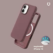 犀牛盾 iPhone 16(6.1吋) SolidX(MagSafe兼容)強化吸震緩衝防摔手機殼- 深紫紅