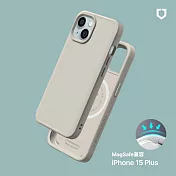 犀牛盾 iPhone 15 Plus(6.7吋) SolidX(MagSafe兼容)強化吸震緩衝防摔手機殼- 貝殼灰