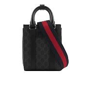 GUCCI GG Supreme 塗層帆布迷你托特二用包_展示品 (黑灰色)