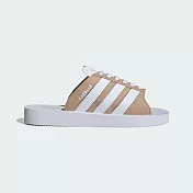 Adidas Gazelle Beach W [JQ7422] 女 涼拖鞋 運動 經典 綁帶 海灘 三葉草 奶茶
