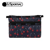 LeSportsac 2025夏季新品 Cosmetic Clutch 雙層拉鍊化妝包(7105) HC98經典櫻桃