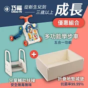 【巧福】兒童折疊地墊城堡+學步車+兒童扶梯 成長組合 CF-1015M