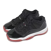 Nike 休閒鞋 Air Jordan 11 Retro Low GS 大童 女鞋 Bred 黑 紅 漆皮 FV5121-006 22.5cm BLACK/RED