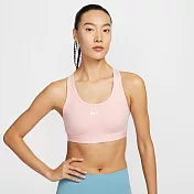 NIKE AS W NK SWSH MED SPT BRA 女運動內衣-DX6822608 XS 粉紅色