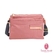 Roberto Mocali - 義大利諾貝兔薔薇系列牛津布多隔層斜背側背小方包 粉色