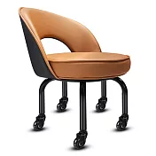 G+居家 舒活護腰滑輪小沙發-2吋黑輪 黑背棕