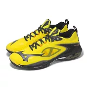 Mizuno 羽球鞋 Wave Claw Neo 3 寬楦 男鞋 黃 黑 回彈 室內運動 羽排鞋 美津濃 71GA2473-27 28cm YELLOW/BLACK