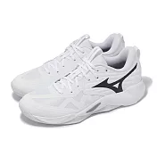 Mizuno 排球鞋 Wave Momentum Pro 男鞋 白 黑 緩衝 室內運動 羽排鞋 美津濃 V1GA2540-51 26cm WHITE/BLACK
