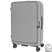 【NUPORT】28吋第四代極致流體系列前開式旅行箱/行李箱(淺灰) 28吋