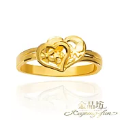 【金品坊】黃金戒指蝶舞雙心戒指
