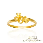 【金品坊】黃金戒指情綻三葉心戒指