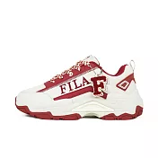 Fila Clunky Sneaker [5-J939Y-122] 女 運動休閒鞋 經典厚底 老爹鞋 米白 紅
