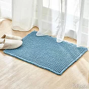 義大利La Belle《華夫格》瞬吸速乾可水洗止滑地墊 60*45CM(共三色)-藍色