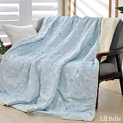 義大利La Belle《萌萌比熊》日系親膚純棉水洗雙層泡泡紗抗菌涼被(5x6.5尺)